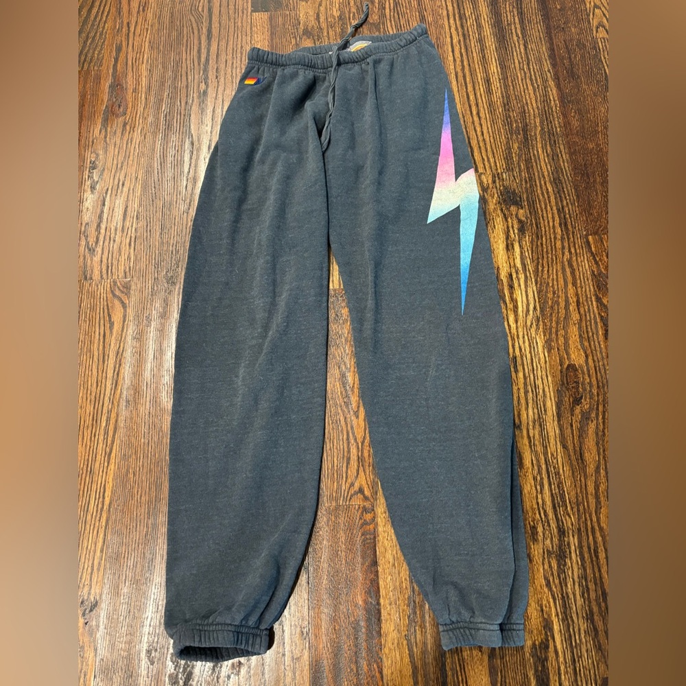 Aviator Nation gray/blue sweat pants.